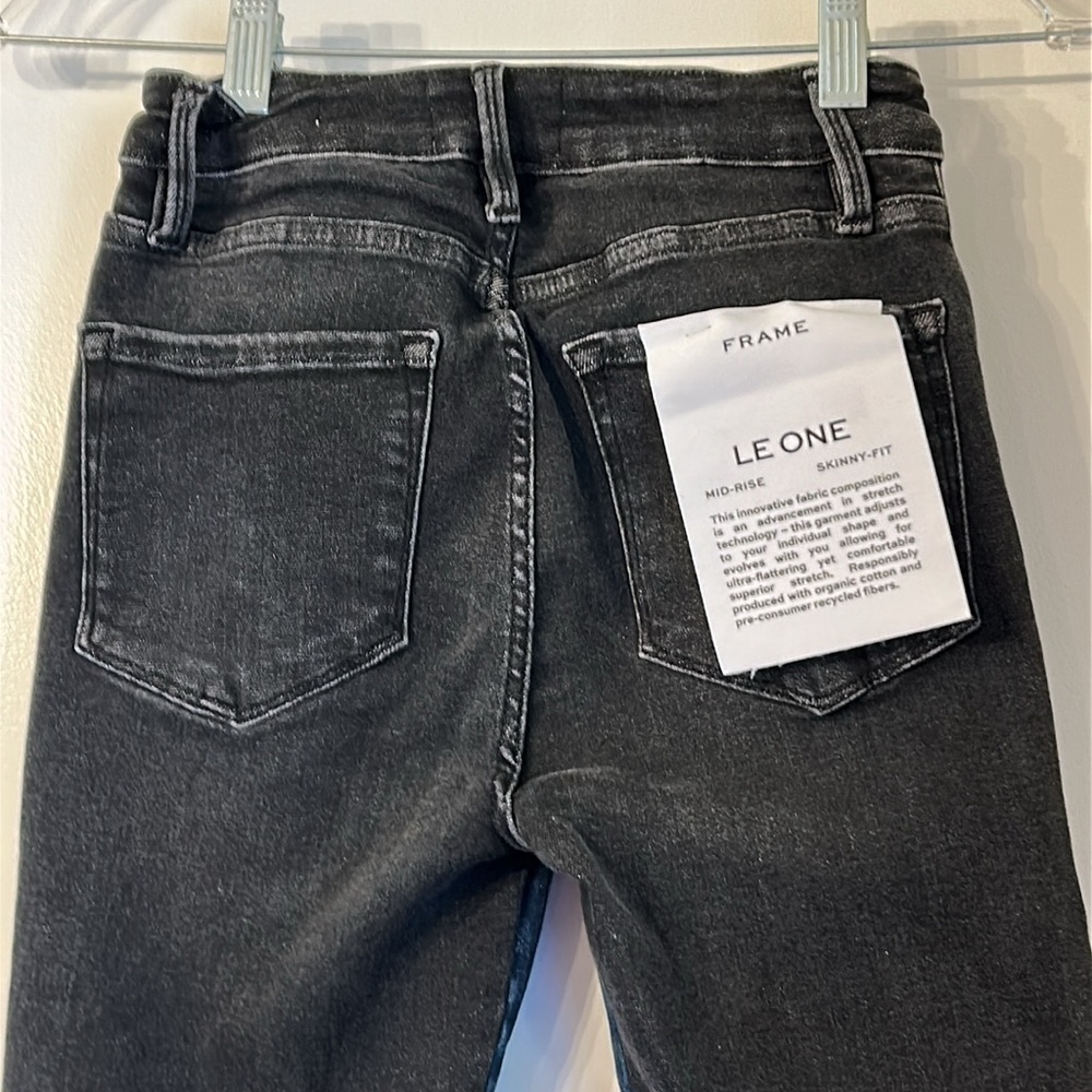 FRAME DENIM LE ONE DUAL COLORS MID RISE SKINNY JEANS JUNIORS SIZE 1= 24 STRETCHY